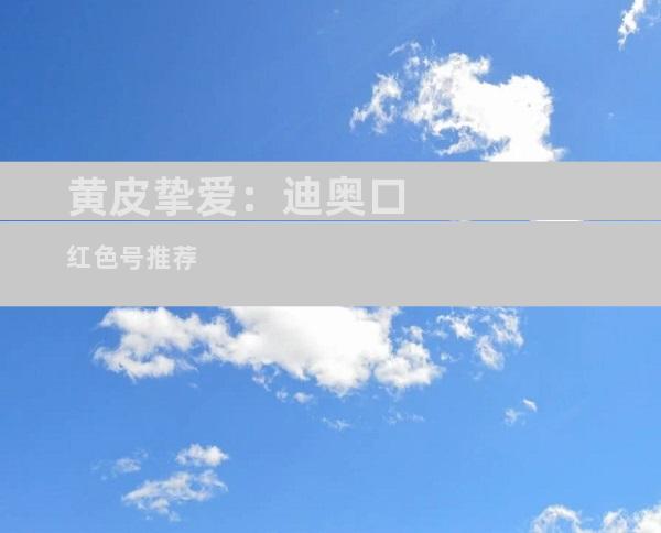 黄皮挚爱：迪奥口红色号推荐