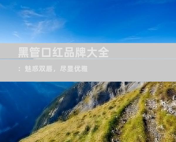 黑管口红品牌大全：魅惑双唇，尽显优雅